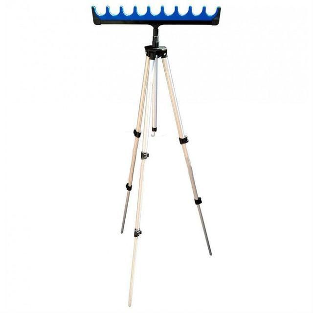 Подставка тренога фидерная на 9 удилищ (неопрен)