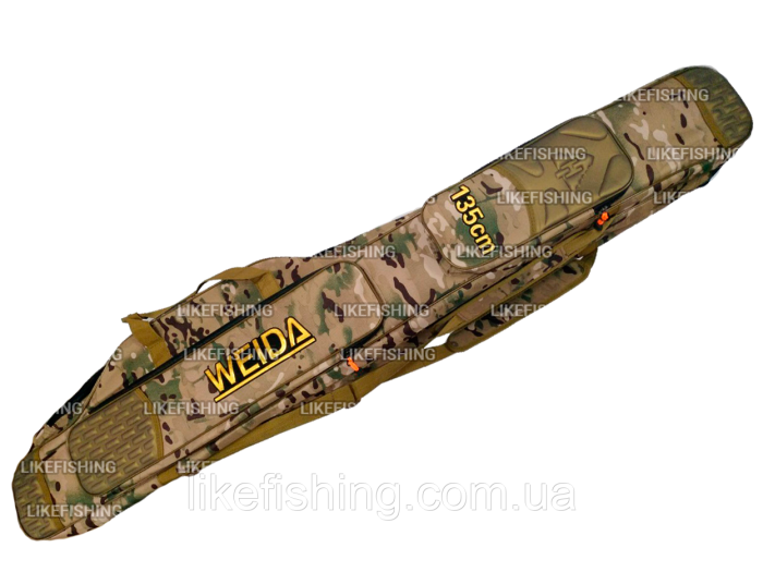 Чехол 135 см 3 отсека полужесткий Weida (Kaida) камуфляж