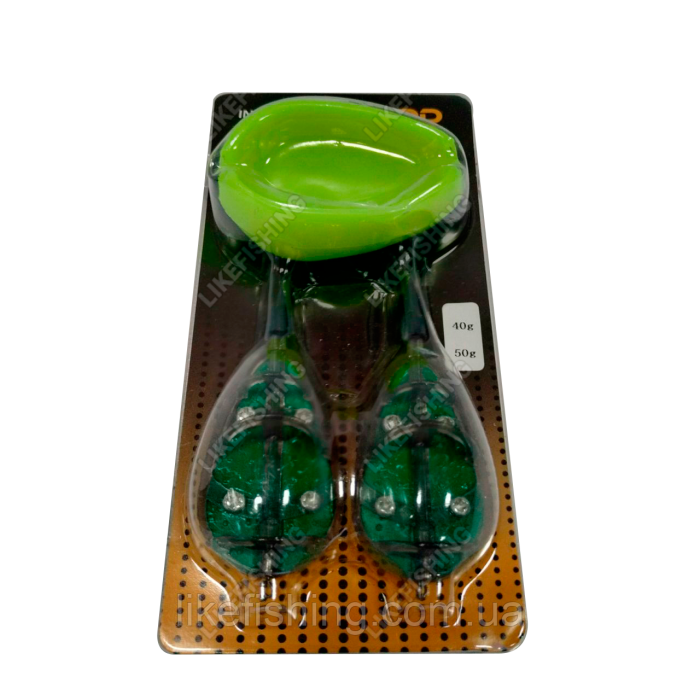 Набор флэт методных кормушек 2 шт 40-50 гр с пресс-формой