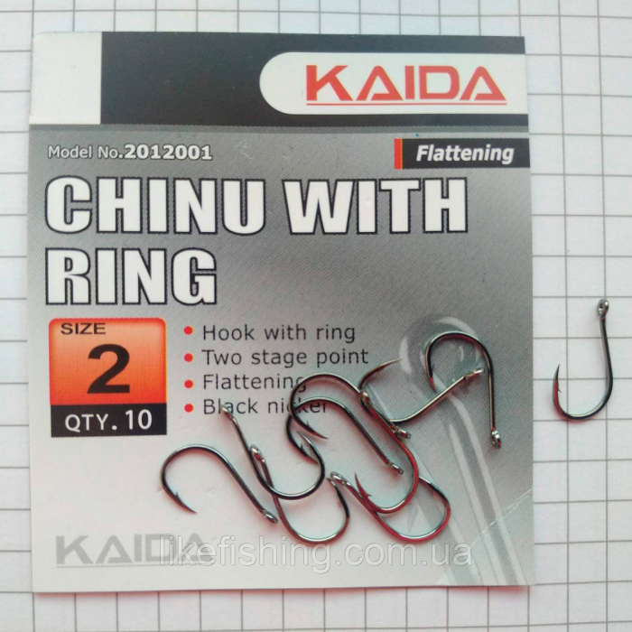 Крючки Kaida № 2 Chinu With Ring