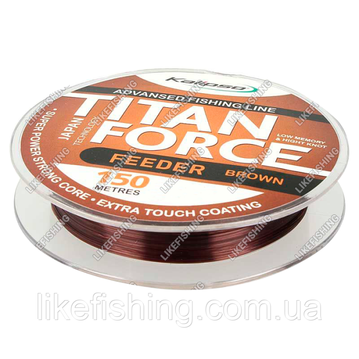Леска 0.40 мм 150 м 16.2 кг Kalipso Titan Force Feeder Brown