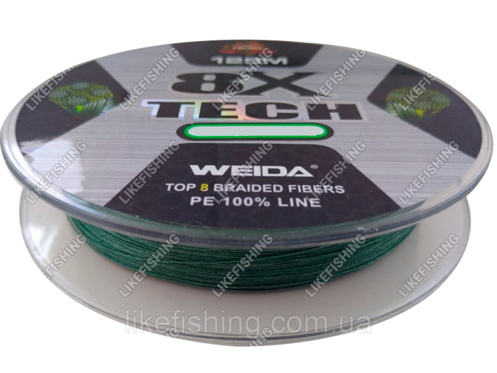 Шнур рибальський 0.12 мм 125 метрів Weida 8X Tech