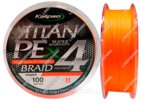 Шнур 0.20 мм 100 м 15.6 кг Kalipso Titan PE x 4 Orange