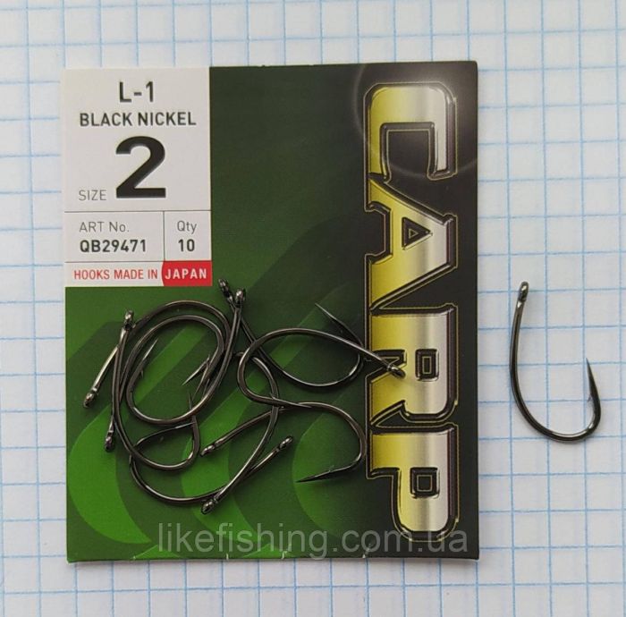 Крючки Hayabusa Carp L-1 Black Nickel №2