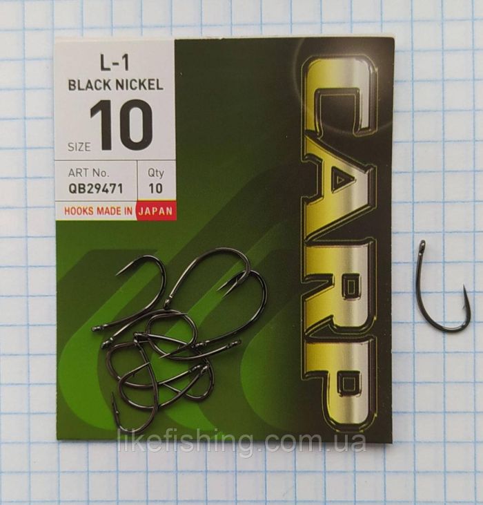 Крючки Hayabusa Carp L-1 Black Nickel №10