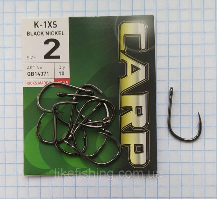 Крючки Hayabusa Carp K-1XS Black Nickel №2