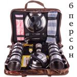 Набор посуды для пикника на 6 персон в чемодане