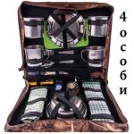 Набор посуды для пикника на 4 персоны в чемодане