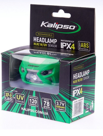 Ліхтар налобний акумуляторна батарея Kalipso Headlamp Sensor