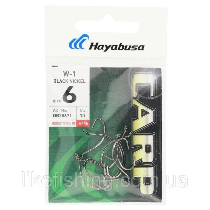Гачки Hayabusa Carp W-1 Black Nickel №4