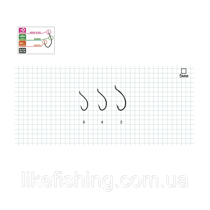 Гачки Hayabusa Carp W-1 Black Nickel №4