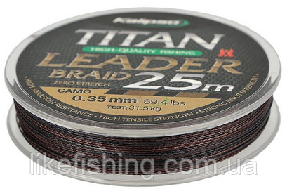 Шнур 0.18 мм 25 м Kalipso Titan Leader Braid Camo