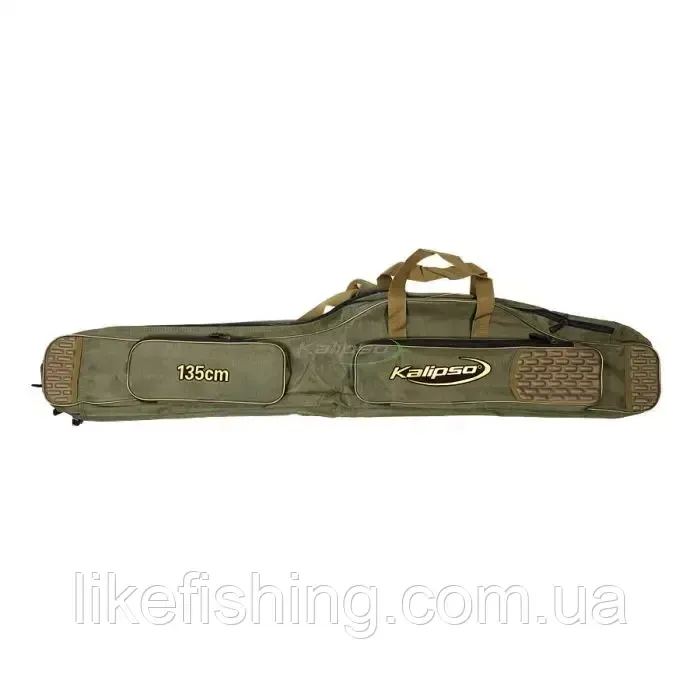 Чехол Kalipso для удилища с катушкой Olive 135 см 2 отсека полужесткий