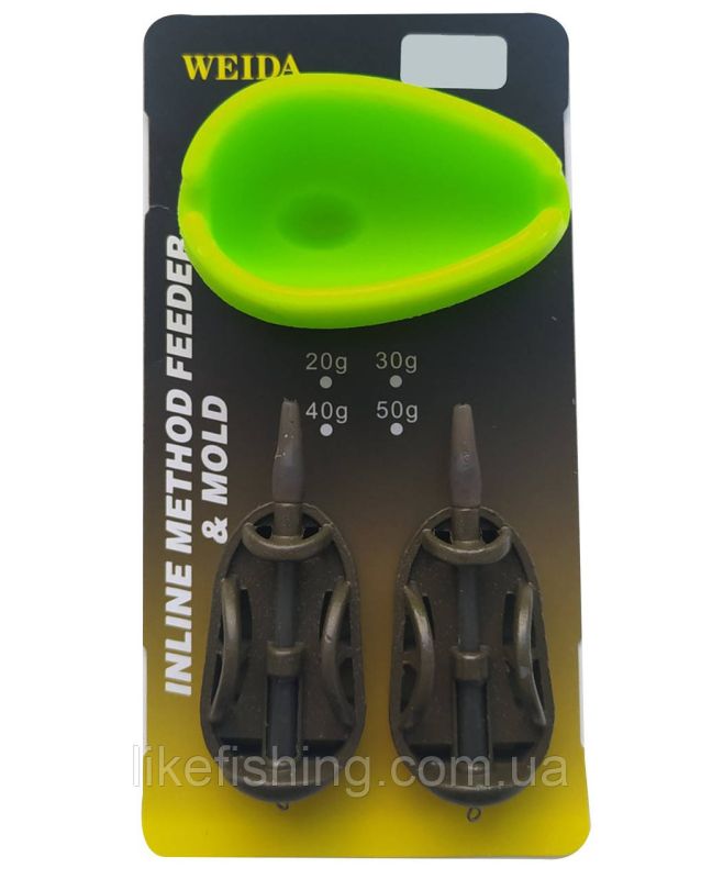 Набір годівниць 2 шт 70 гр Inline Method Feeder Weida