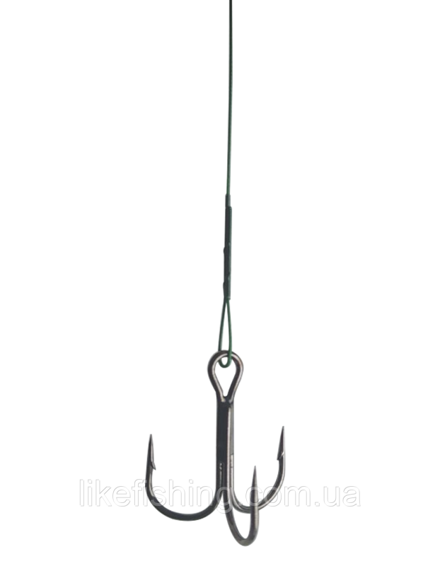 Набор поводков с тройником 40 шт EOS зеленые