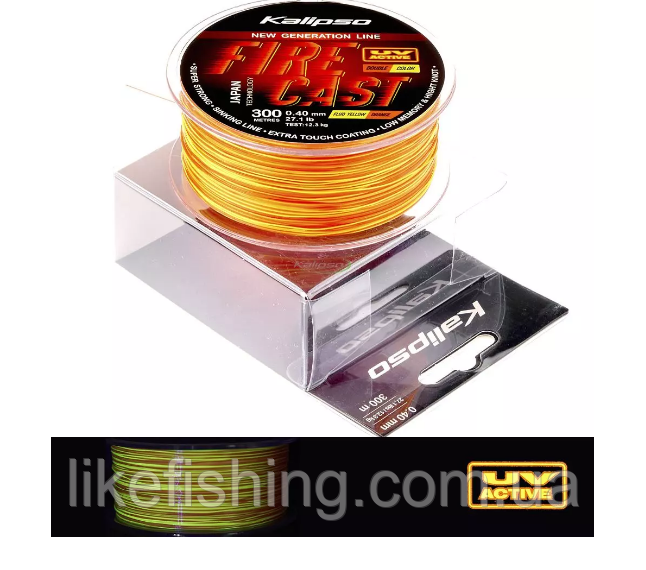Леска Kalipso Fire Cast FYO 300 m 0.25 mm double color
