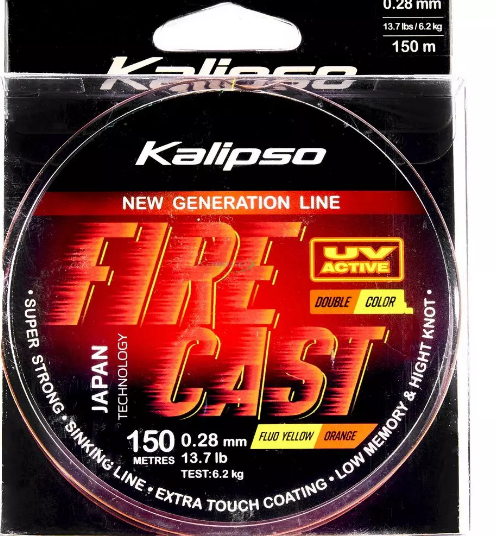 Волосінь Kalipso Fire Cast FYO 150 m 0.35 mm double color