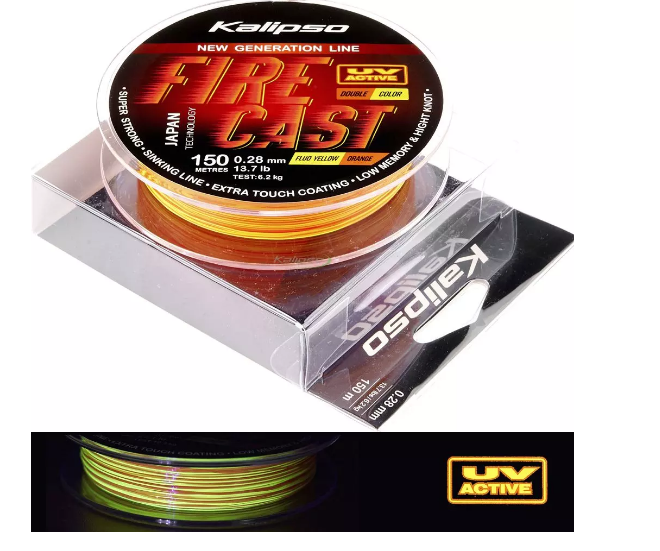 Волосінь Kalipso Fire Cast FYO 150 m 0.35 mm double color
