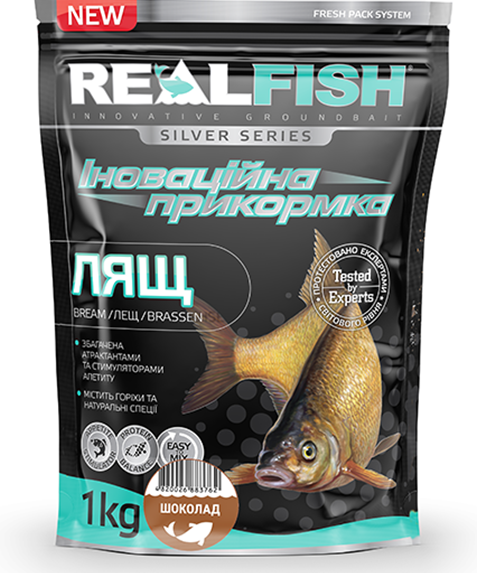 Прикормка RealFish лящ шоколад 1 кг