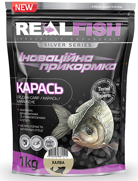 Прикормка RealFish карась халва 1 кг