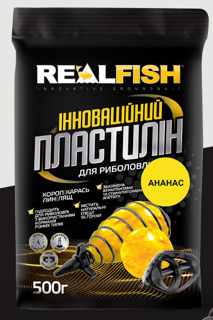 Рыболовный пластилин RealFish ананас 500 г