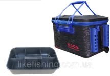 Сумка EVA 40 см Kaida з тримачами для вудлищ та полицею