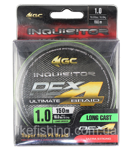 Шнур 1.2 PE 150 м 9 кг GC Inquisitor X4 LG