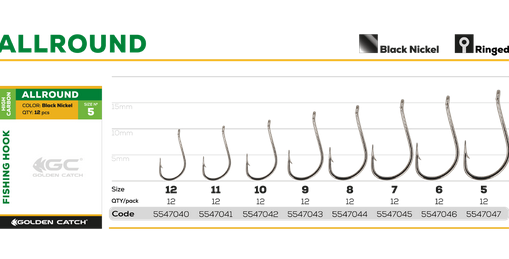 Крючки Golden Catch Allround №12
