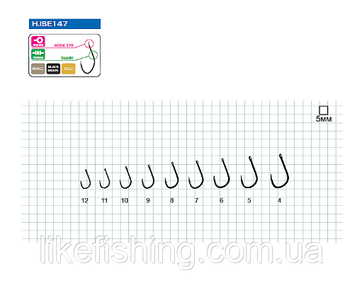 Крючок Hayabusa H.ISE147 №5 (10шт)