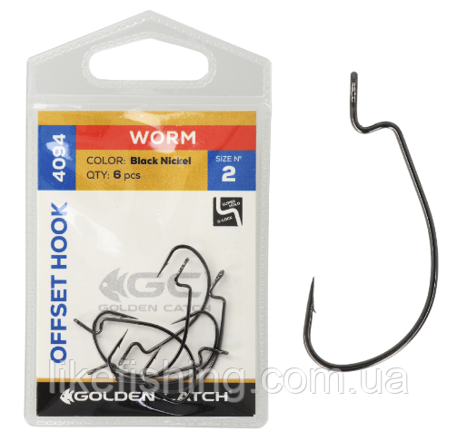 Крючок GC Offset Worm 4094BN №1 (5шт)