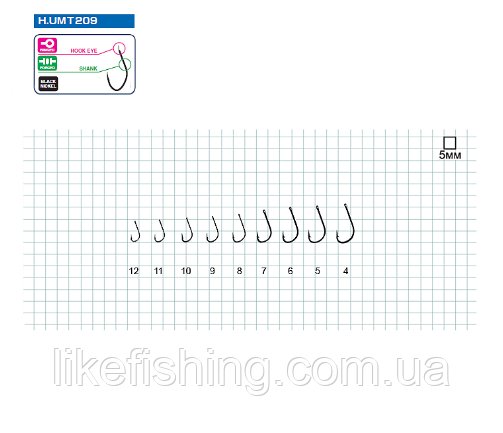 Крючок Hayabusa H.UMT209BN №10 (10шт)