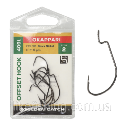 Крючок GC Offset Okkapari 4091BN №2 (6шт)