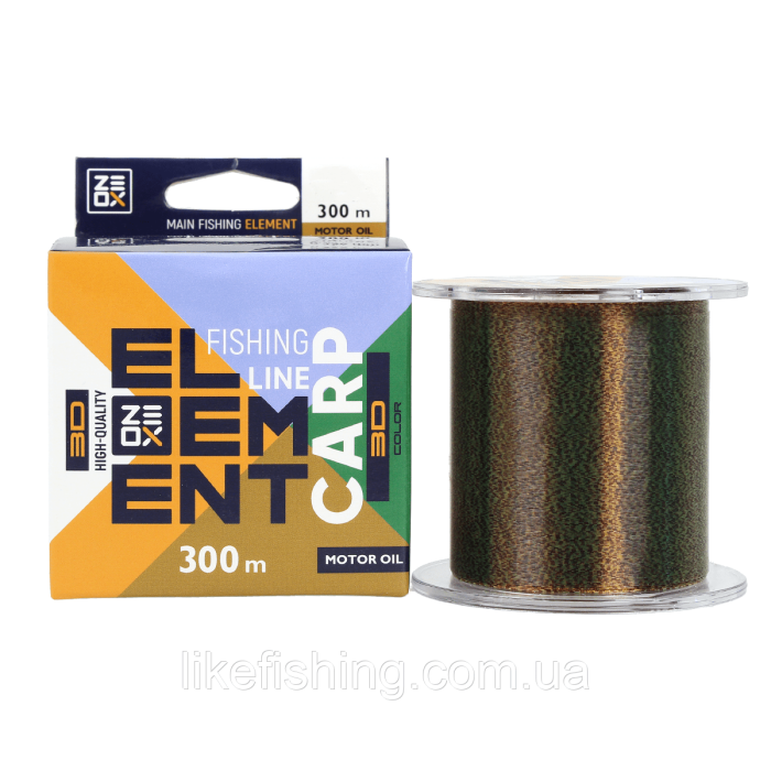 Леска 300 м 0.330 мм ZEOX 3D Element Carp Motor Oil