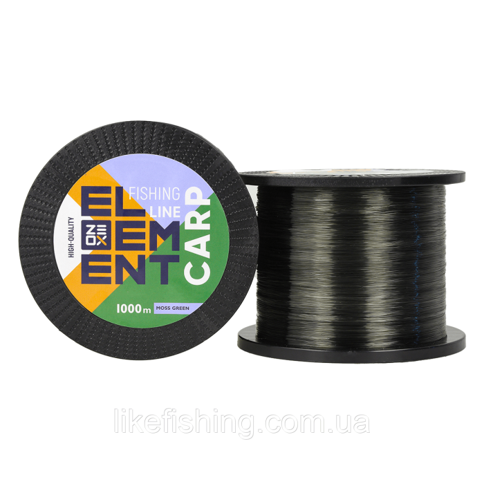 Леска 1000 м 0.309 мм ZEOX Element Carp Line Moss Green