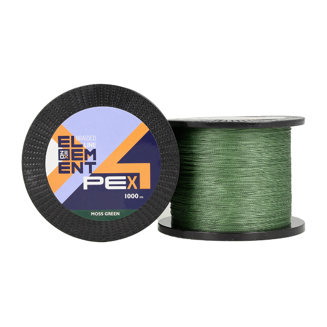 Шнур 1000м 0.148мм ZEOX Element PE X4 Moss Green