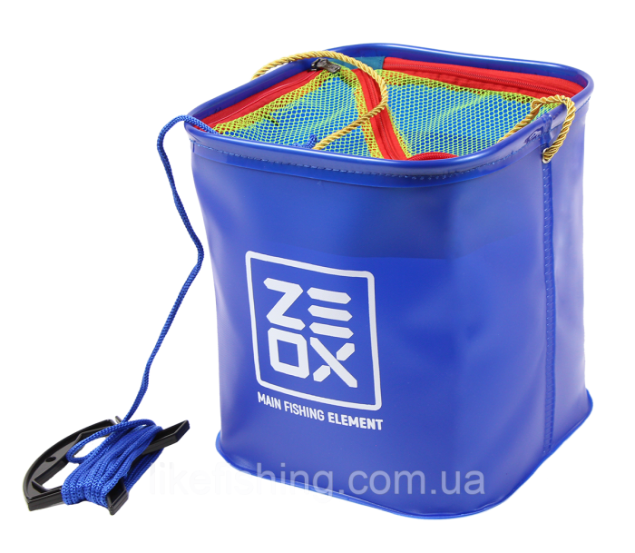 Ведро ZEOX Bucket With Rope and Mesh 20х20х20 см