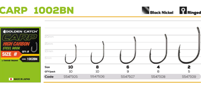 Крючки Golden Catch Carp 1002BN №4