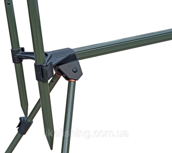 Рід-під 5 вудилищ Weida з рогачами зелений