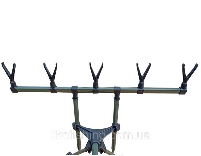 Рід-під 5 вудилищ Weida з рогачами зелений