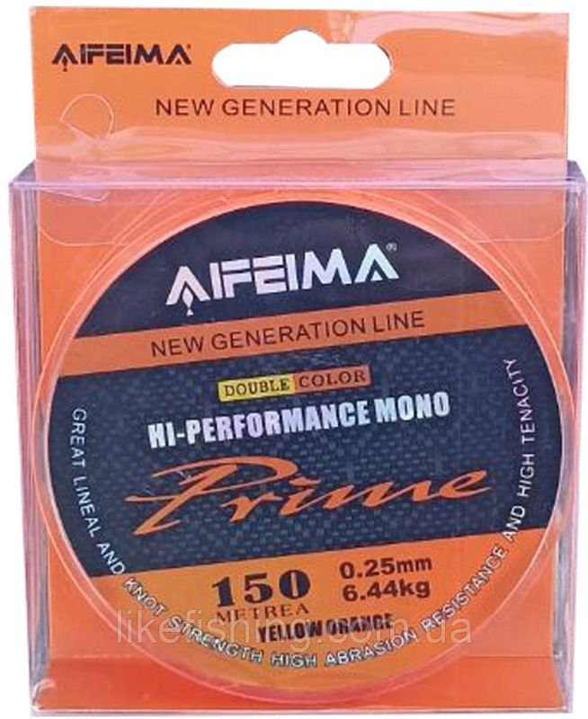 Леска 0.35 мм 150 м 9.56 кг Prime Feima Yellow Orange