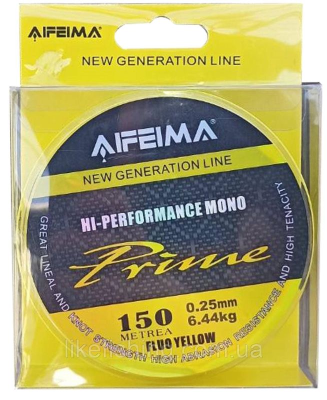Леска 0.30 мм 150 м 7.88 кг Prime Feima Fluo Yellow