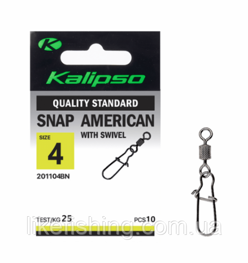 Застежка Kalipso Snap American with swivel-201104BN №4(10)