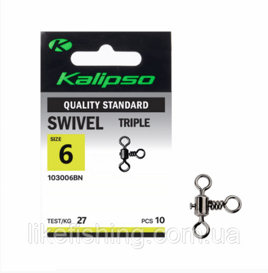 Вертлюг Kalipso Swivel triple 103006BN №6(10)