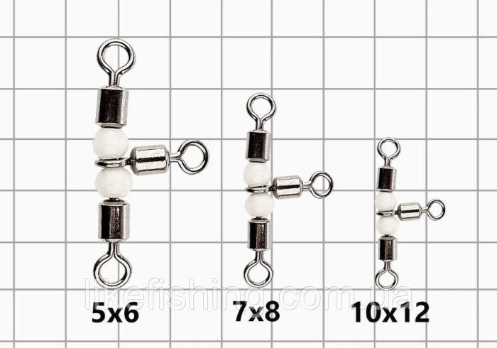 Вертлюг Kalipso Swivel triple with beads 103110x12BN №10х12(5)