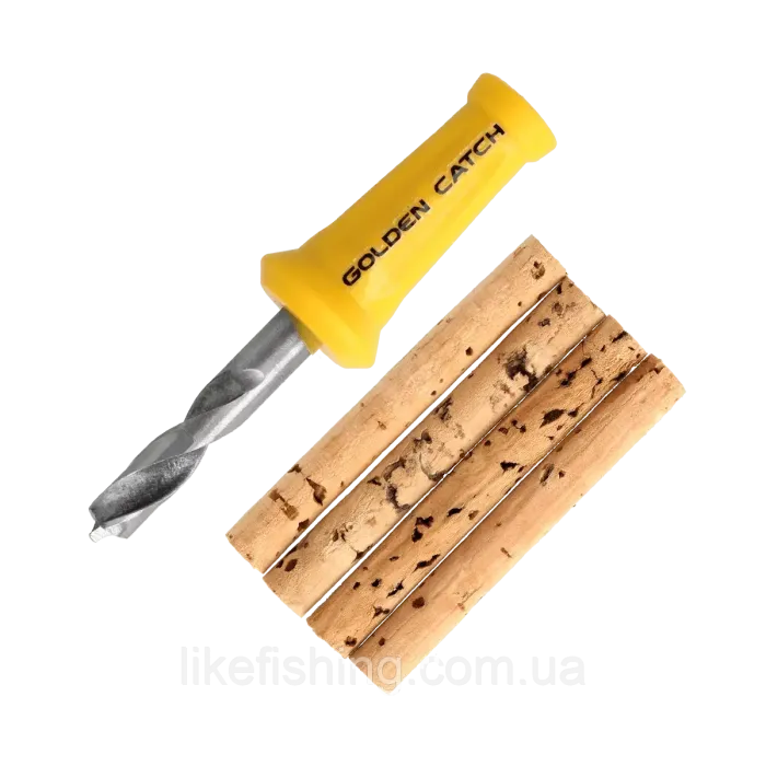 Сверло с пробковыми палочками GC G.Carp Bait Drill & Corks 6 мм