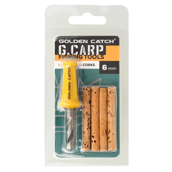 Сверло с пробковыми палочками GC G.Carp Bait Drill & Corks 6 мм