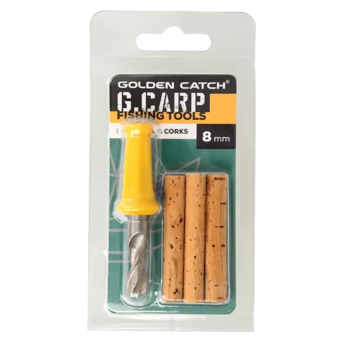 Сверло с пробковыми палочками GC G.Carp Bait Drill & Corks 8 мм