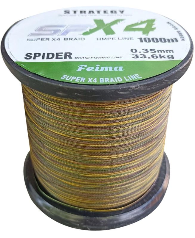 Шнур 0.14 мм 1000 м 10 кг Strategy SP X4 Feima Moss Green