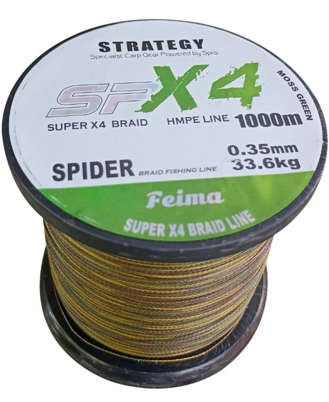 Шнур 0.14 мм 1000 м 10 кг Strategy SP X4 Feima Moss Green