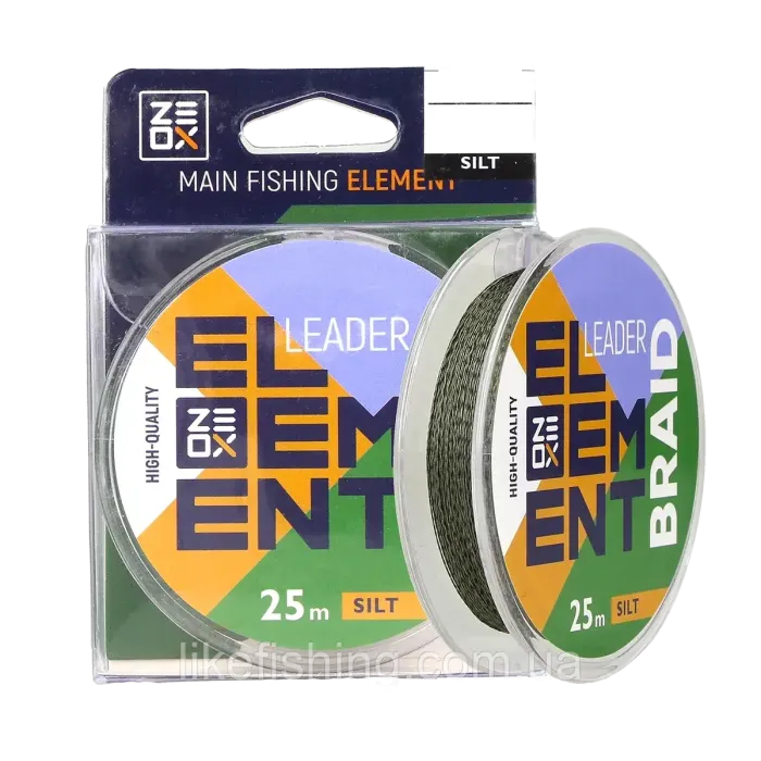 Поводочный материал 0.28мм 25м 23кг ZEOX Element Leader Braid Silt